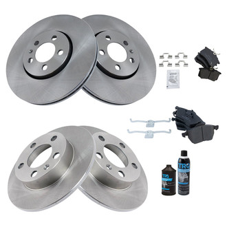 TRQ® - Front and Rear Disc Brake Kit with Ceramic Pads