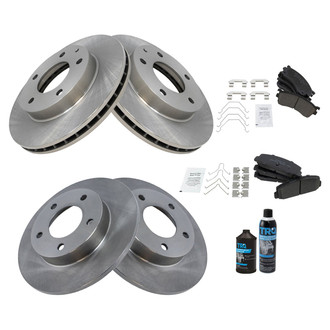 TRQ® - Front and Rear Disc Brake Kit with Ceramic Pads
