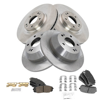 TRQ® - Front and Rear Disc Brake Kit with Ceramic Pads
