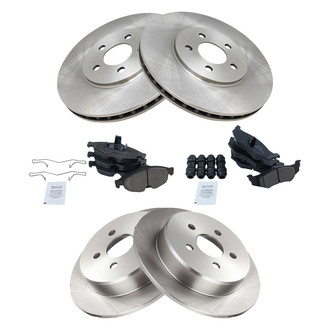 TRQ® - Front and Rear Disc Brake Kit with Ceramic Pads
