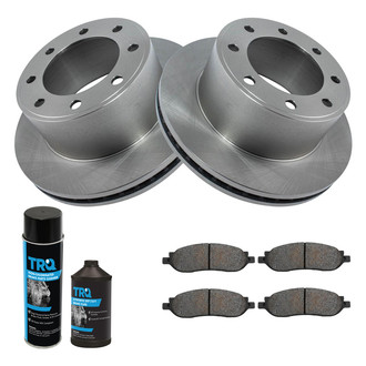 TRQ® - Rear Disc Brake Kit with Semi-Metallic Pads