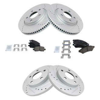 TRQ® - Performance Ceramic Front and Rear Brake Kit