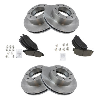 TRQ® - Front and Rear Disc Brake Kit with Ceramic Pads