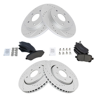 TRQ® - Performance Ceramic Front and Rear Brake Kit