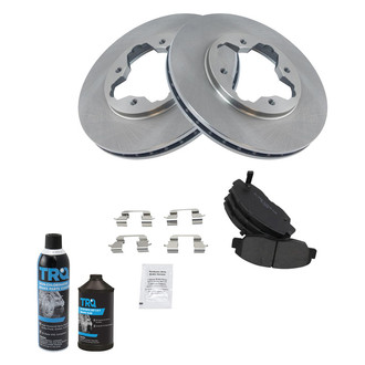 TRQ® - Front Disc Brake Kit with Semi-Metallic Pads