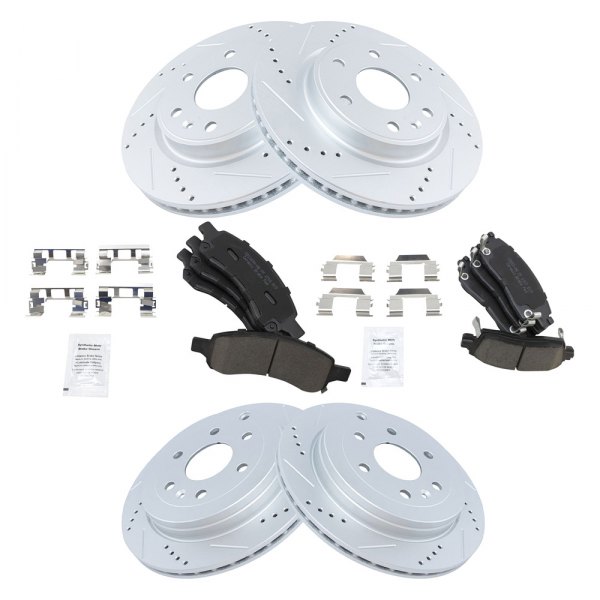 TRQ® - Performance Ceramic Front and Rear Brake Kit