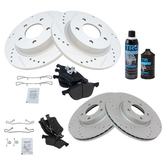 TRQ® - Performance Semi-Metallic Front and Rear Brake Kit