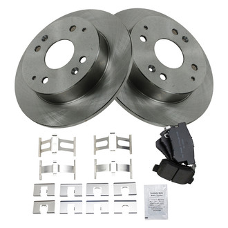 TRQ® - Rear Disc Brake Kit with Semi-Metallic Pads