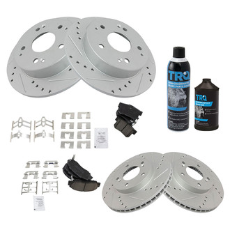 TRQ® - Performance Ceramic Front and Rear Brake Kit