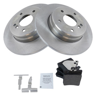 TRQ® - Rear Disc Brake Kit with Semi-Metallic Pads