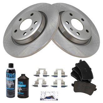 TRQ® - Rear Disc Brake Kit with Semi-Metallic Pads