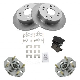 TRQ® - Disc Brake Kit with Ceramic Pads and Hub Assemblies