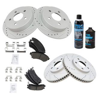 TRQ® - Performance Ceramic Front and Rear Brake Kit