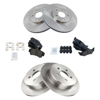 TRQ® - Front and Rear Disc Brake Kit with Ceramic Pads