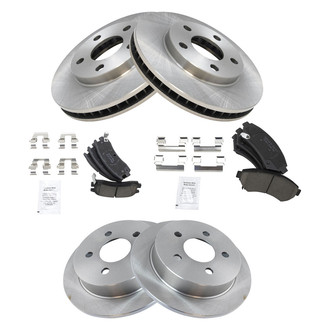 TRQ® - Front and Rear Disc Brake Kit with Ceramic Pads