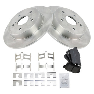 TRQ® - Rear Disc Brake Kit with Semi-Metallic Pads