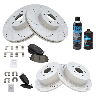 TRQ® - Performance Ceramic Front and Rear Brake Kit