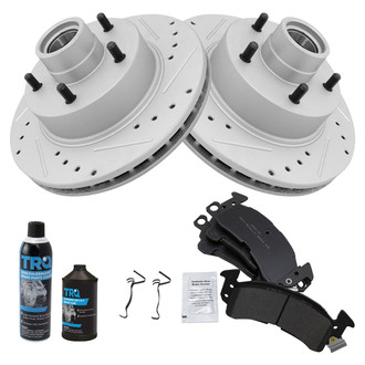 TRQ® - Performance Semi-Metallic Front Brake Kit