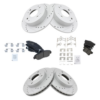 TRQ® - Performance Ceramic Front and Rear Brake Kit