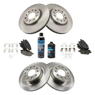 TRQ® - Front and Rear Disc Brake Kit with Ceramic Pads