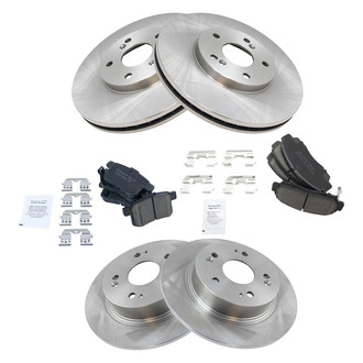 TRQ® - Front and Rear Disc Brake Kit with Ceramic Pads