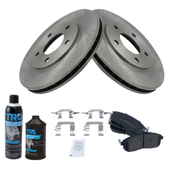 TRQ® - Front Disc Brake Kit with Semi-Metallic Pads