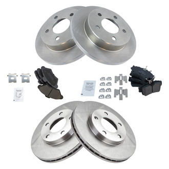 TRQ® - Front and Rear Disc Brake Kit with Ceramic Pads