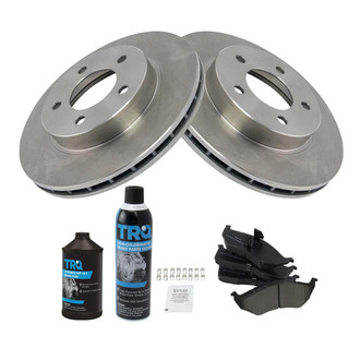 TRQ® - Front Disc Brake Kit with Semi-Metallic Pads