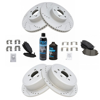 TRQ® - Performance Ceramic Front and Rear Brake Kit
