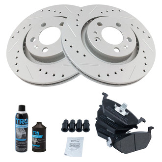 TRQ® - Performance Semi-Metallic Front Brake Kit