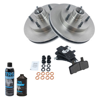 TRQ® - Front Disc Brake Kit with Semi-Metallic Pads