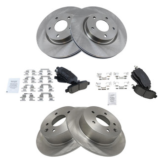 TRQ® - Front and Rear Disc Brake Kit with Ceramic Pads
