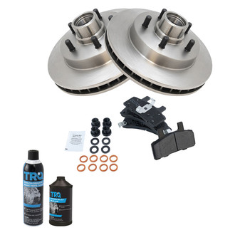 TRQ® - Front Disc Brake Kit with Semi-Metallic Pads