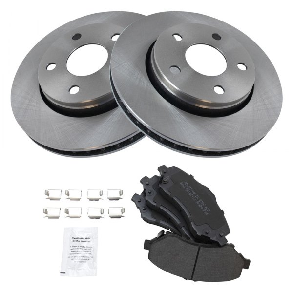 TRQ® - Front Disc Brake Kit with Semi-Metallic Pads