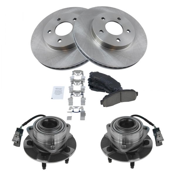 TRQ® - Front Disc Brake Kit with Ceramic Pads and Bearings