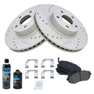 TRQ® - Performance Semi-Metallic Front Brake Kit