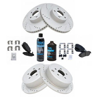TRQ® - Performance Ceramic Front and Rear Brake Kit