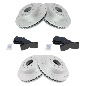 TRQ® - Performance Semi-Metallic Front and Rear Brake Kit