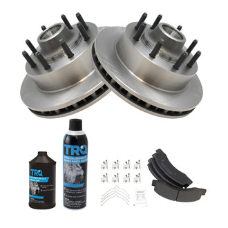 TRQ® - Front Disc Brake Kit with Semi-Metallic Pads