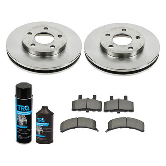 TRQ® - Front Disc Brake Kit with Semi-Metallic Pads