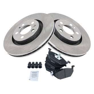 TRQ® - Front Disc Brake Kit with Semi-Metallic Pads