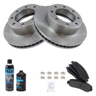TRQ® - Front Disc Brake Kit with Semi-Metallic Pads