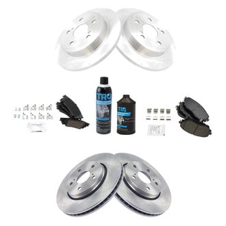 TRQ® - Front and Rear Disc Brake Kit with Ceramic Pads