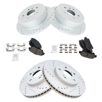 TRQ® - Performance Ceramic Front and Rear Brake Kit