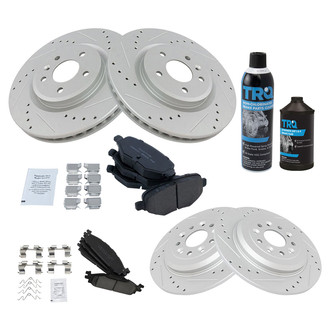 TRQ® - Performance Ceramic Front and Rear Brake Kit