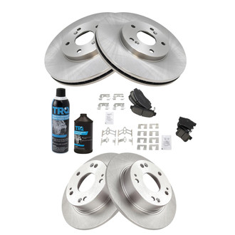 TRQ® - Front and Rear Disc Brake Kit with Ceramic Pads