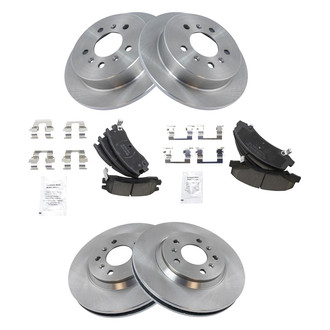 TRQ® - Front and Rear Disc Brake Kit with Ceramic Pads