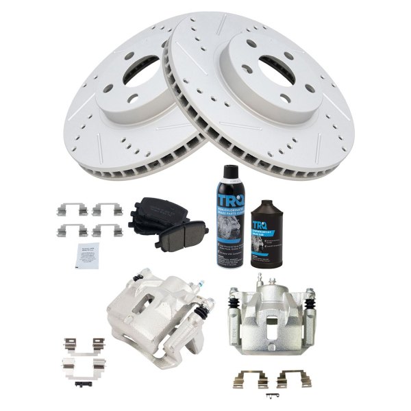 TRQ® - Performance Ceramic Front Brake Kit with Calipers