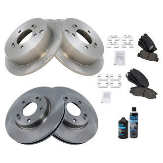 TRQ® - Front and Rear Disc Brake Kit with Ceramic Pads