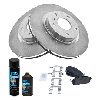 TRQ® - Front Disc Brake Kit with Semi-Metallic Pads